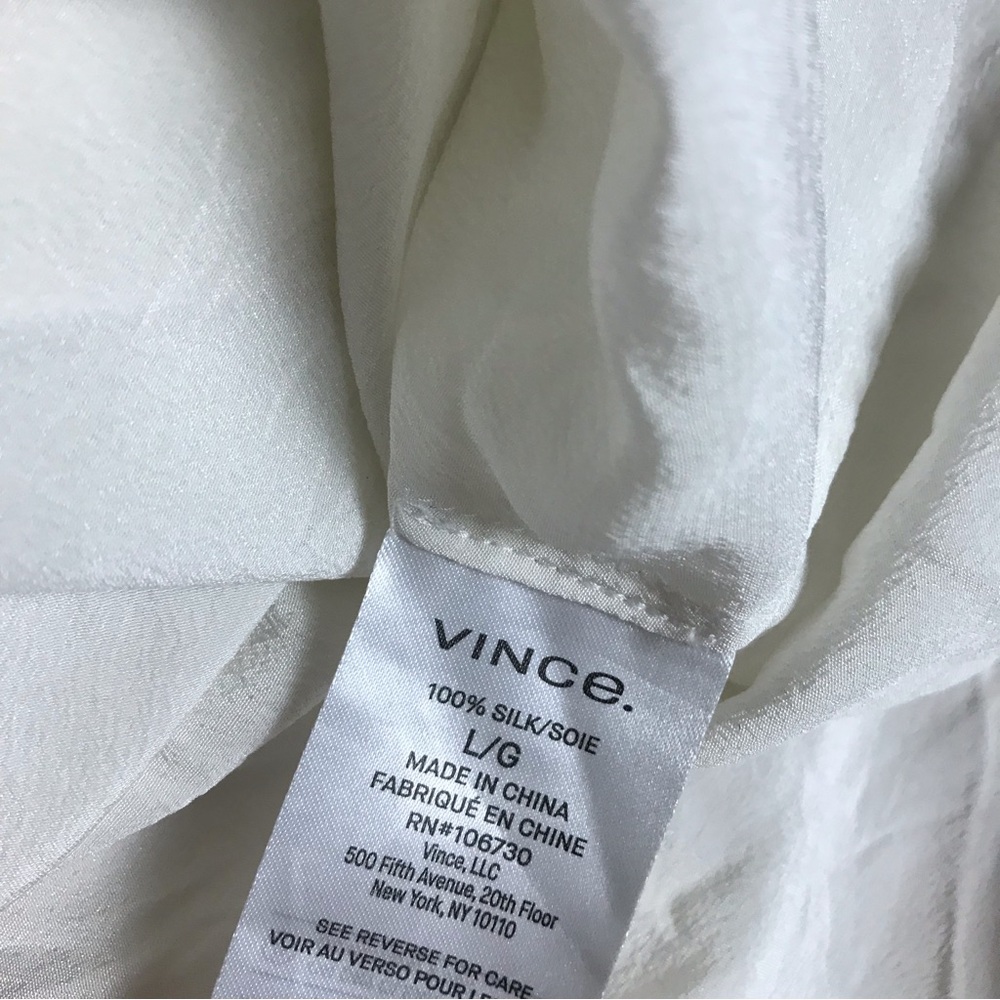 Vince White Silk Blouse - Picture 7 of 7